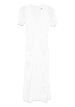 ROTATE BIRGER CHRISTENSEN satin V-neck midi dress - White