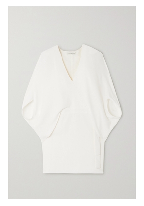 HALSTON - Cape-effect Draped Crepe Mini Dress - Cream - US0,US2,US4,US6,US8,US10,US12,US14,US16