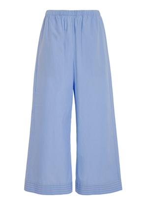 By Malene Birger - Mirabello Cropped Organic Cotton Flared Pants - Stripe - EU 34 - Moda Operandi