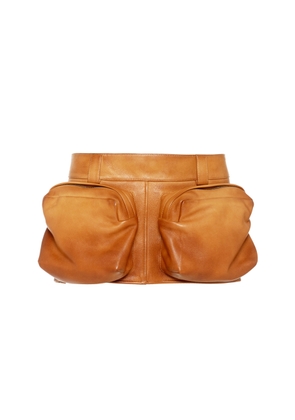 Miu Miu Leather Mini Skirt - Moda Operandi