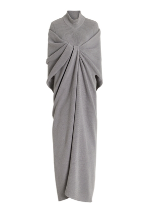Brandon Maxwell The Holden Draped Wool Turtleneck Midi Dress - Moda Operandi