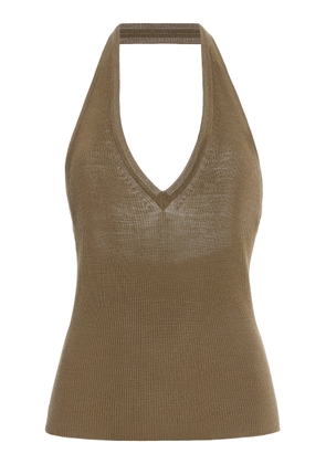 NILI LOTAN Ivey Knit Silk Halter Tank Top - Moda Operandi
