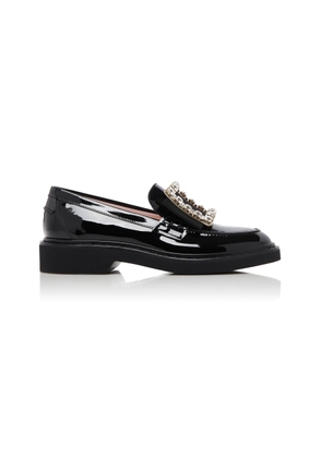 Roger Vivier Viv Rangers Buckle Patent Loafers - Moda Operandi