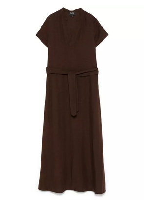A.P.C. Annelie midi dress - Brown