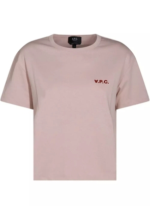 A.P.C. logo-print T-shirt - Pink