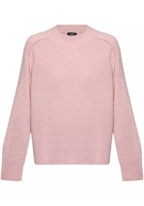 A.P.C. raglan-sleeve jumper - Pink