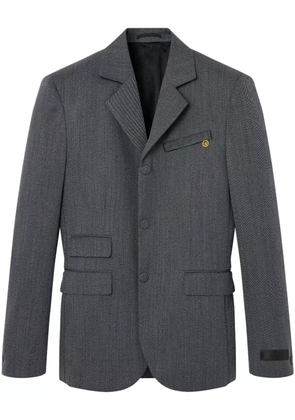 Versace single-breasted wool blazer - Grey