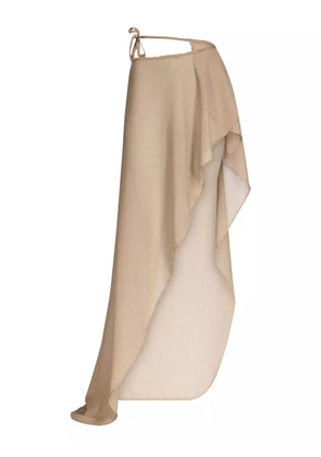 Ludovic de Saint Sernin draped maxi skirt - Neutrals