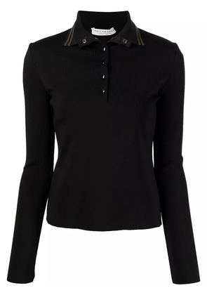 Philosophy Di Lorenzo Serafini stretch long-sleeve polo shirt - Black