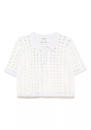 Forte Forte knitted polo top - White