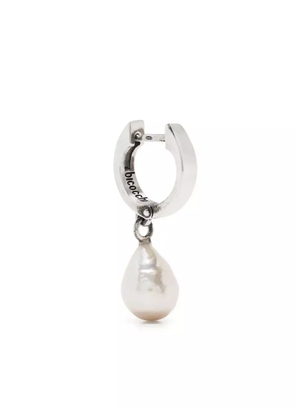 Emanuele Bicocchi drop-pearl huggie hoop earring - Silver