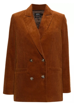A.P.C. Lucy corduroy blazer - Brown
