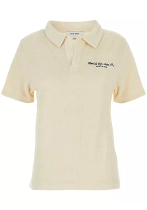 Sporty & Rich terry-cloth polo shirt - Neutrals
