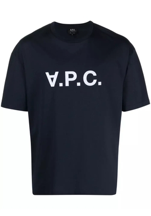 A.P.C. River logo-flocked T-shirt - Blue