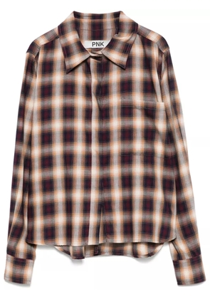 PNK plaid-pattern shirt - Purple