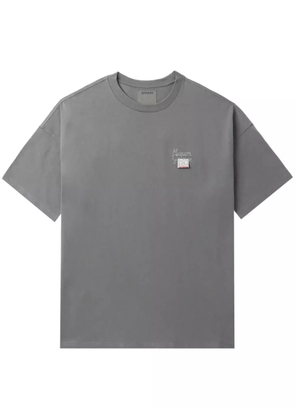 Musium Div. logo-embroidered cotton T-shirt - Grey
