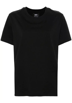 A.P.C. logo-embroidered T-shirt - Black