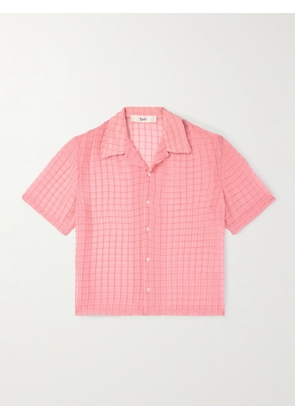 Séfr - Sergio Oversized Pleated Mesh Shirt - Men - Pink - S