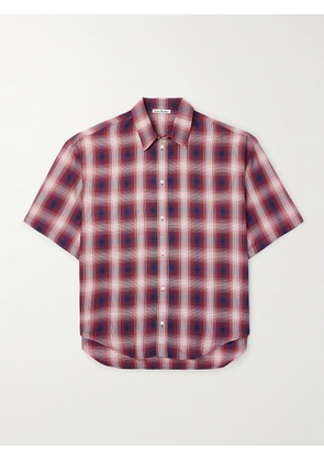 Acne Studios - Oversized Checked Woven Shirt - Men - Red - XS