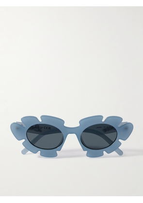 LOEWE - Paula's Ibiza Flower Oval-Frame Acetate Sunglasses - Men - Blue