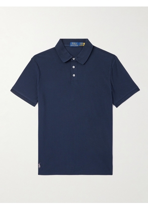 Polo Ralph Lauren - Slim-Fit Logo-Embroidered Cotton-Piqué Polo Shirt - Men - Blue - XS