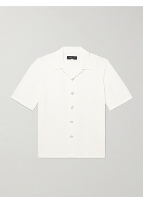 Rag & Bone - Avery Camp-Collar Honeycomb-Knit Cotton-Blend Terry Shirt - Men - White - XS