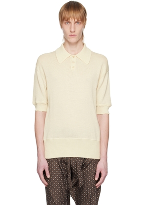 Maison Margiela Beige Knit Polo