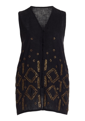 All That Remains Cleo Embroidered Silk Vest - Moda Operandi