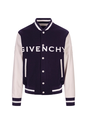 Givenchy Bomber Jacket In Wool And Leather