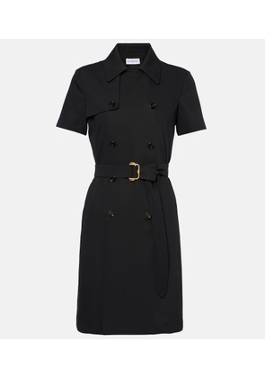 Burberry Belted wool twill shirt dress