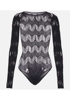 Saint Laurent Open-knit bodysuit