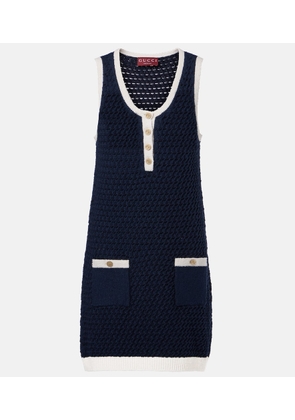 Gucci Knitted cotton-blend minidress