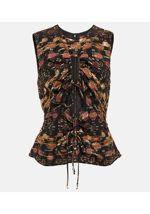 Altuzarra Nome floral silk satin top