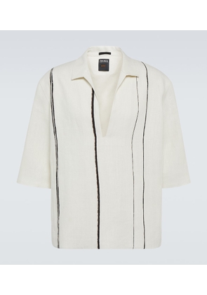 Zegna Oversized striped linen shirt