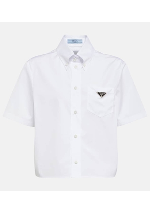 Prada Logo cotton jersey shirt