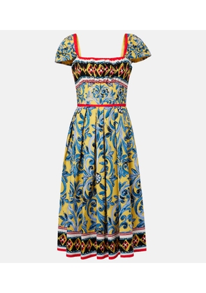 Dolce&Gabbana Pleated printed midi dress