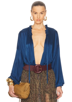 Saint Laurent Blouse in Petrol - Royal. Size 34 (also in ).