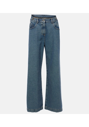 The Attico Low-rise wide-leg jeans