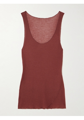 Deiji Studios - Ribbed-knit Tank - Red - xx small,x small,small,medium,large,x large