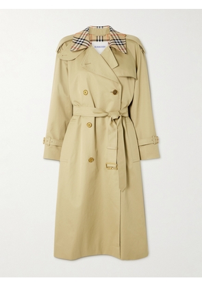 Burberry - Castleford Checked Cotton-gabardine Trench Coat - Neutrals - UK 4,UK 6,UK 8,UK 10,UK 12,UK 14,UK 16,UK 18