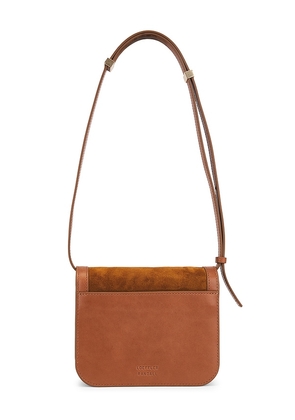 Loeffler Randall Desi Crossbody With Lock Hardware in Brown.