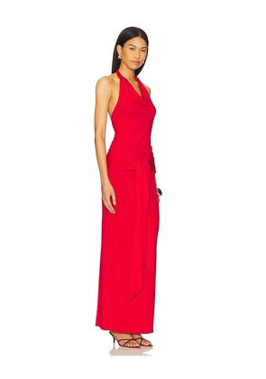 superdown Mariza Halter Maxi Dress in Red. Size L. Also in M, S, XS, XXS.