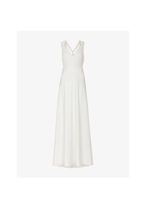 Womens Whistles Nicole V-Neck Silk-Blend Maxi Wedding Dress