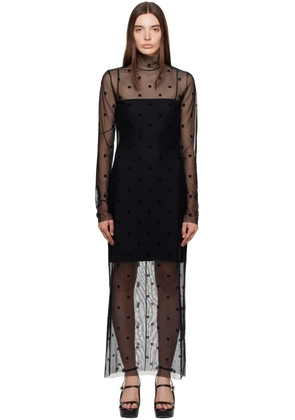Givenchy Black Sheer Maxi Dress