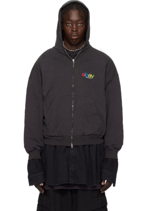 Balenciaga Black eBay Edition Zip-Up Hoodie