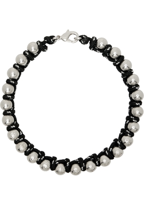 Balenciaga Silver & Black Malibu Ball Choker
