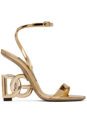 Dolce & Gabbana Gold Wedge Heeled Sandals
