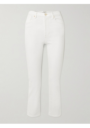 FRAME - The Pencil Cropped High-rise Slim-leg Jeans - White - 23,24,25,26,27,28,29,30,31,32