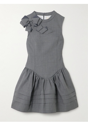 りんご　Bibiy SHUSHU DRESS チャコールグレー SHUSHU/TONG Bow off-shoulder dress grey,black ¥99,000 店頭