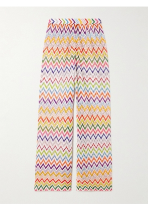 Missoni - Striped Metallic Crochet-knit Pants - Multi - IT36,IT38,IT40,IT42,IT44,IT46,IT48